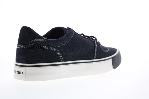 Diesel 355 Flip S-Flip Low Mens Blue Canvas Lace Up Lifestyle Sneakers Shoes