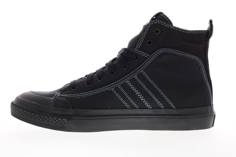 Diesel S-Astico Mid Lace Mens Black Canvas Lifestyle Sneakers Shoes