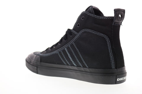 Diesel S-Astico Mid Lace Mens Black Canvas Lace Up Lifestyle Sneakers Shoes