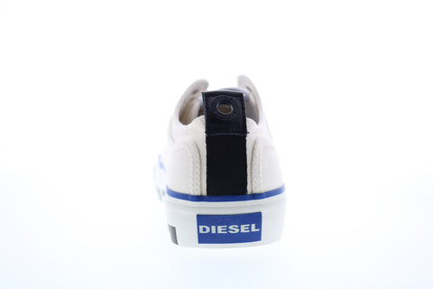 Diesel S-Astico Lc Logo Mens White Canvas Lace Up Lifestyle Sneakers Shoes