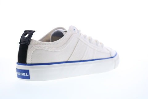 Diesel S-Astico Lc Logo Mens White Canvas Lace Up Lifestyle Sneakers Shoes