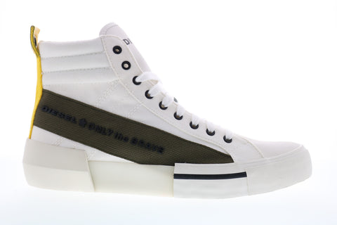 Diesel S-Dese Mc Mens White Canvas Lace Up Lifestyle Sneakers Shoes
