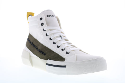 Diesel S-Dese Mc Mens White Canvas Lace Up Lifestyle Sneakers Shoes