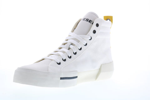 Diesel S-Dese Mc Mens White Canvas Lace Up Lifestyle Sneakers Shoes