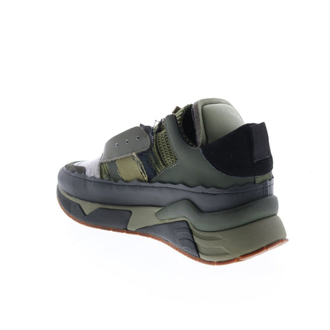 Diesel S-Brentha Dec Mens Green Leather Slip On Lifestyle Sneakers Shoes