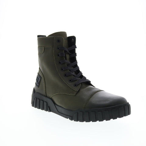 Diesel Le Rua H-Rua AM Mens Green Leather Lace Up Lifestyle Sneakers Shoes