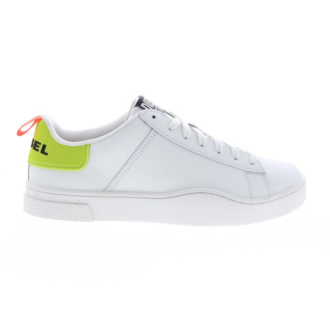 靴 DIESEL S-CLEVER LOW LACE Diesel S-Clever Low Lace Mens White Leather Lace Up Lifestyle