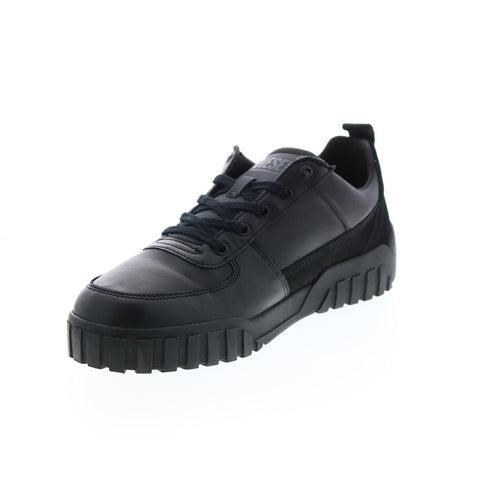 Diesel Le Rua S-Rua Low Mens Black Leather Lace Up Lifestyle Sneakers Shoes
