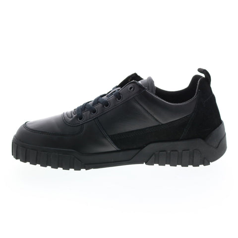 Diesel Le Rua S-Rua Low Mens Black Leather Lace Up Lifestyle Sneakers Shoes