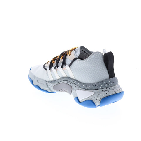 Diesel S-Kipper Band Mens White Canvas Lace Up Lifestyle Sneakers Shoes