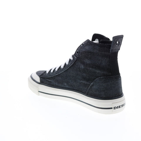 Diesel S-Astico Mid Zip W Womens Black Canvas Lifestyle Sneakers Shoes