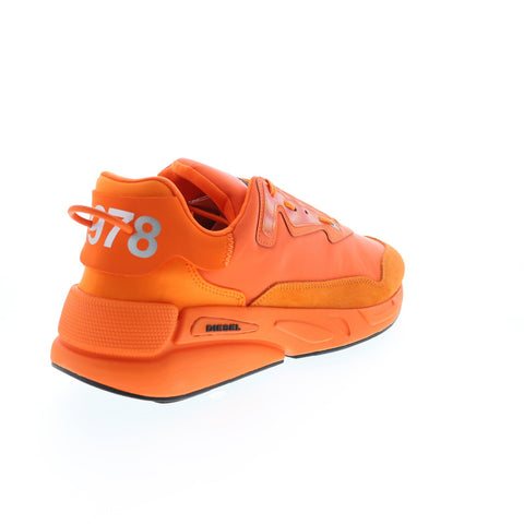 Diesel S-Serendipity LC Mens Orange Canvas Lace Up Lifestyle Sneakers Shoes