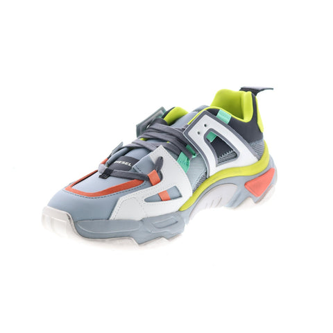 Diesel S-Kipper Low Trek II Mens Gray Leather Lifestyle Sneakers Shoes