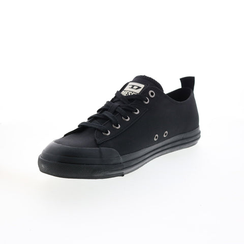 Diesel S-Astico Low Cut Mens Black Canvas Lifestyle Sneakers Shoes