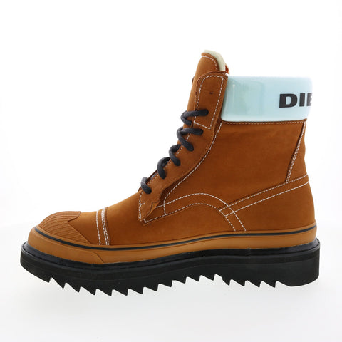 Diesel H-Shiroki DBBT Hybrids Mens Brown Nubuck Lace Up Casual Dress Boots