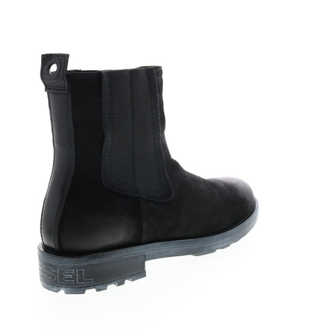 Diesel D-Throuper CH Mens Black Leather Slip On Chelsea Boots
