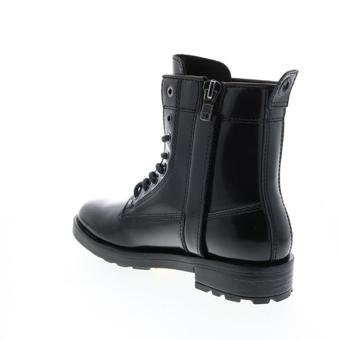 Diesel D-Throuper DBB ZC Mens Black Patent Leather Casual Dress Boots