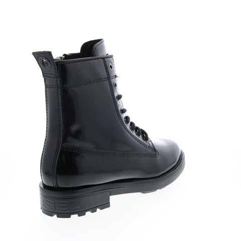 Diesel D-Throuper DBB ZC Mens Black Patent Leather Casual Dress Boots