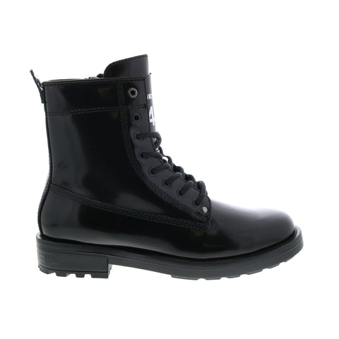 Diesel D-Throuper DBB ZC Mens Black Patent Leather Casual Dress Boots