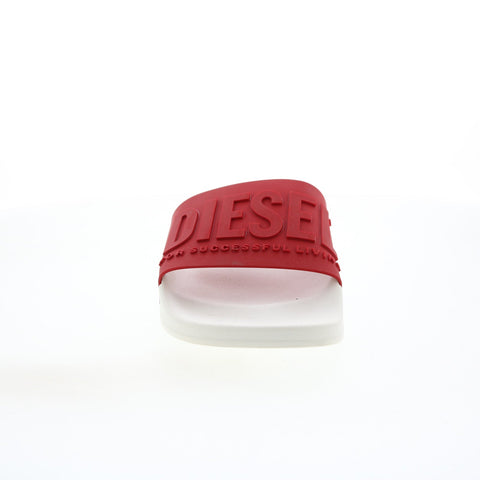 Diesel SA-Mayemi Y02499-P3859-H8730 Mens Red Synthetic Slides Sandals Shoes