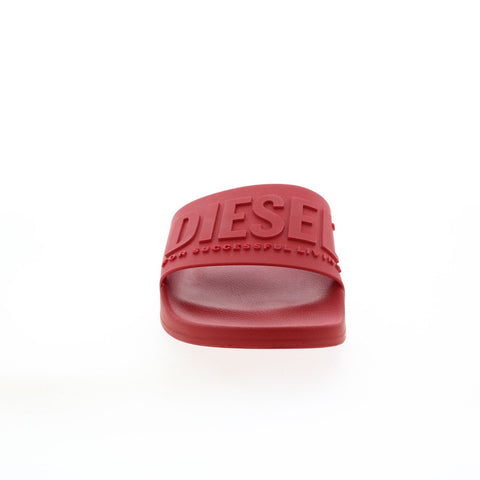 Diesel SA-Mayemi Y02499-P3859-T4047 Mens Red Synthetic Slides Sandals Shoes