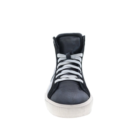 Diesel S-Mydori MC Mens Black Leather Lace Up Lifestyle Sneakers Shoes