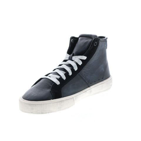 Diesel S-Mydori MC Mens Black Leather Lace Up Lifestyle Sneakers Shoes