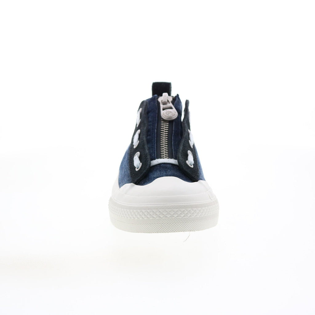 Diesel S-Astico Low Zip Mens Blue Canvas Zipper Lifestyle Sneakers Sho ...