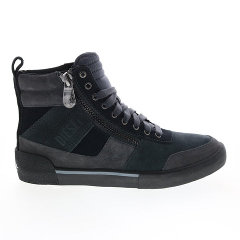 Diesel S-Dvelows Mid Cut Mens Black Suede Lace Up Lifestyle Sneakers Shoes