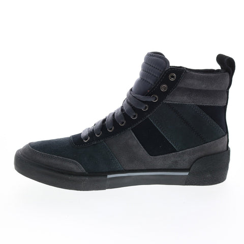 Diesel S-Dvelows Mid Cut Mens Black Suede Lace Up Lifestyle Sneakers Shoes