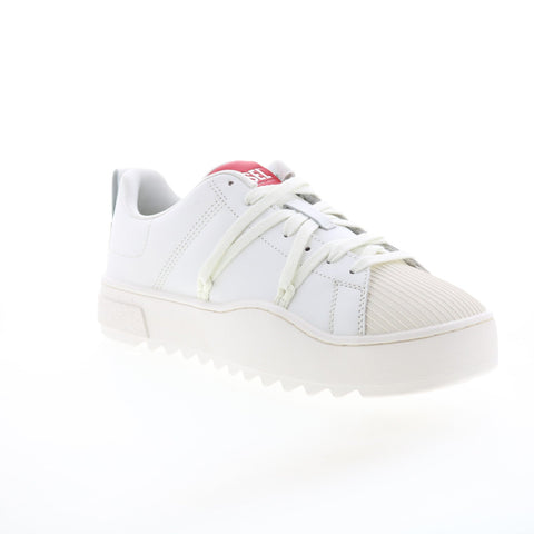 Diesel S-Shika Laceup Y02671-PR996-T1015 Mens White Lifestyle Sneakers Shoes