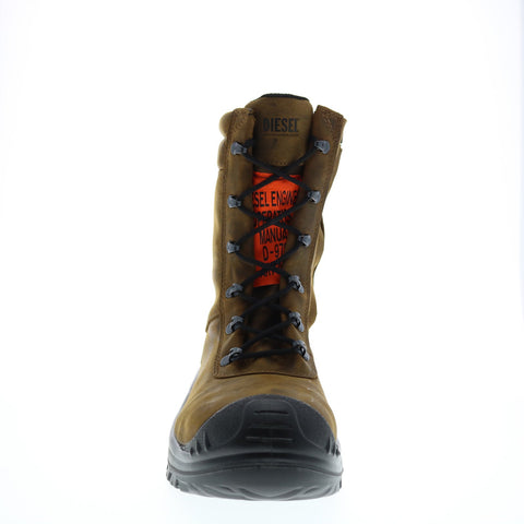 Diesel S-Woodkut BT Y02707-PR080-T2158 Mens Brown Leather Casual Dress Boots