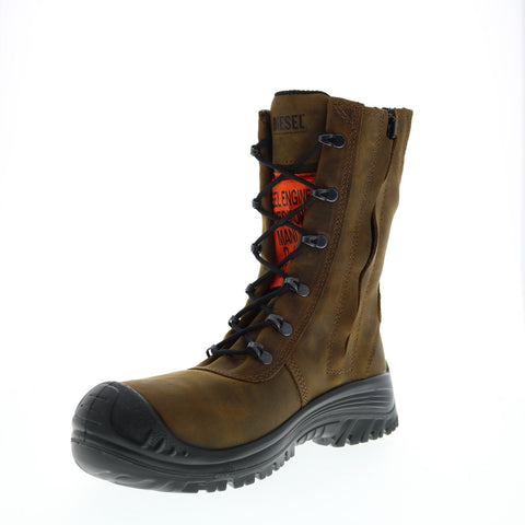 Diesel S-Woodkut BT Y02707-PR080-T2158 Mens Brown Leather Casual Dress Boots