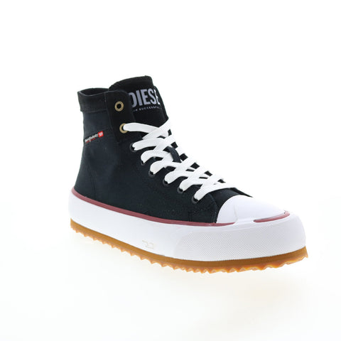 Diesel S-Principia Mid Mens Black Canvas lace Up Lifestyle Sneakers Shoes