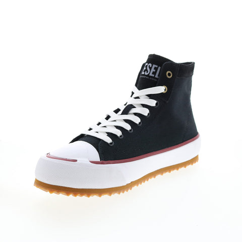 Diesel S-Principia Mid Mens Black Canvas lace Up Lifestyle Sneakers Shoes