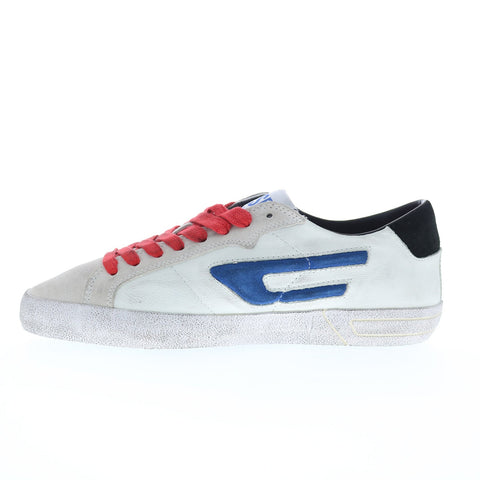 Diesel S-Leroji Low Mens White Leather Lifestyle Sneakers Shoes