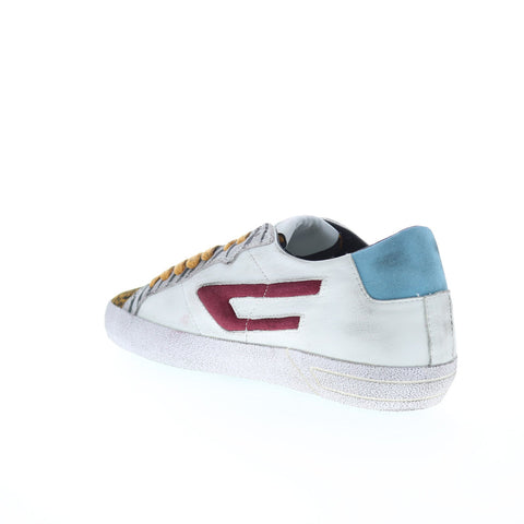 Diesel S-Leroji Low Mens White Leather Lifestyle Sneakers Shoes