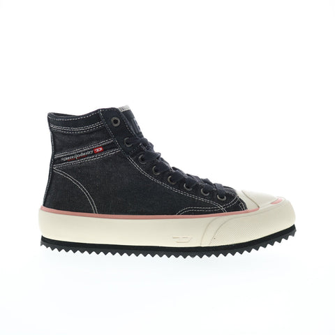 Diesel S-Principia Mid W Womens Black Canvas Lifestyle Sneakers Shoes