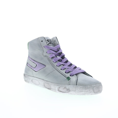 Diesel S-Leroji Mid X Y02972-P4791-H9227 Womens Silver Sneakers Shoes