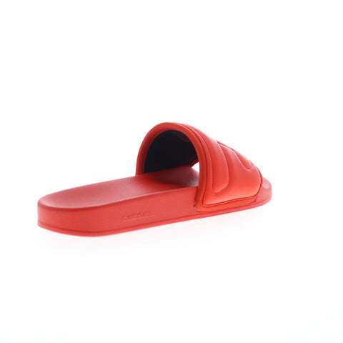 Diesel Sa-Mayemi Puf X Y03068-P5181-T4345 Mens Red Slides Sandals Shoes