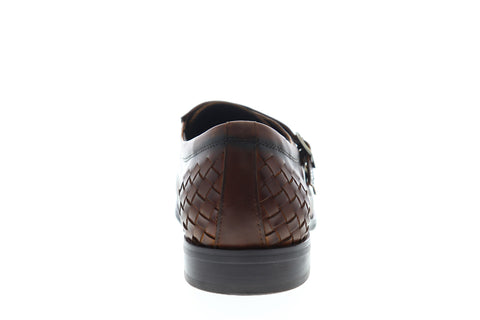 Zanzara Mahler ZG353D10 Mens Brown Leather Low Top Monk Strap Oxfords Shoes