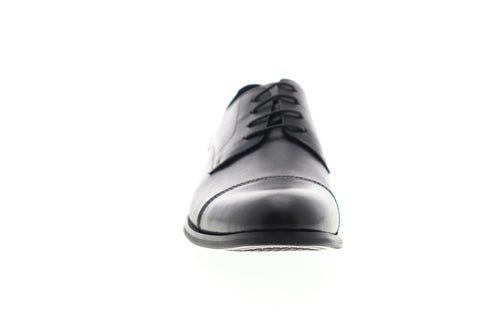 Zanzara Gauguin ZH301C71 Mens Black Leather Low Top Cap Toe Oxfords Shoes