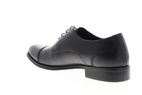 Zanzara Gauguin ZH301C71 Mens Black Leather Low Top Cap Toe Oxfords Shoes