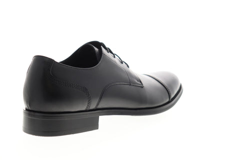 Zanzara Gauguin ZH301C71 Mens Black Leather Low Top Cap Toe Oxfords Shoes