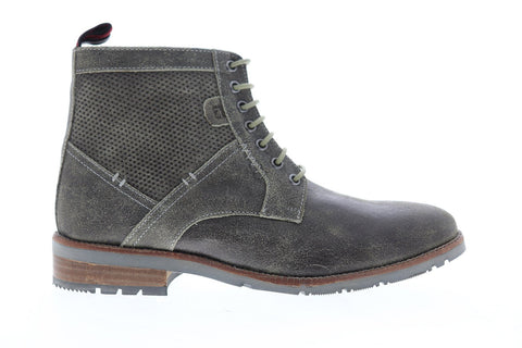 Ben Sherman Zip Up Boot Mens Gray Suede Casual Dress Zipper Boots Shoes