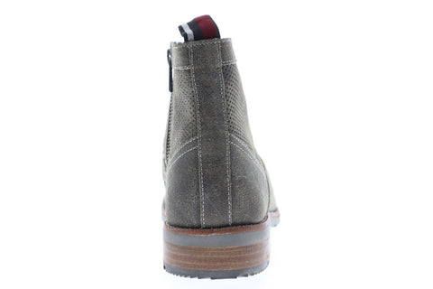 Ben Sherman Zip Up Boot Mens Gray Suede Casual Dress Zipper Boots Shoes