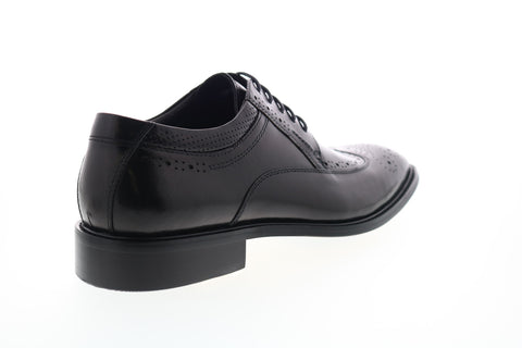 Zanzara Cesar ZK324C83 Mens Black Leather Low Top Lace Up Wingtip Oxfords Shoes