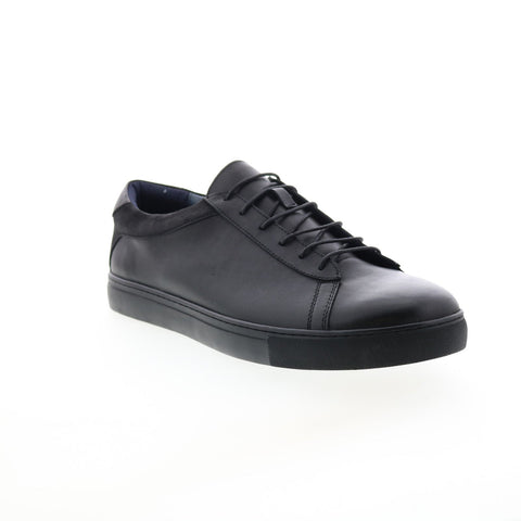 Zanzara Pasini ZK708S19 Mens Black Leather Lace Up Lifestyle Sneakers Shoes