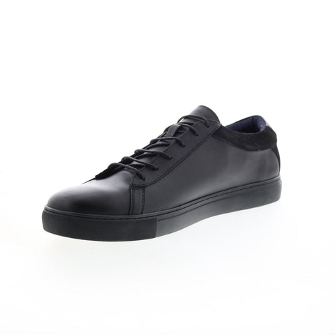 Zanzara Pasini ZK708S19 Mens Black Leather Lace Up Lifestyle Sneakers Shoes