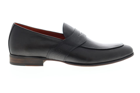 Zanzara Muse Penny Slot ZZ1280S Mens Gray Leather Low Top Slip On Loafers Shoes